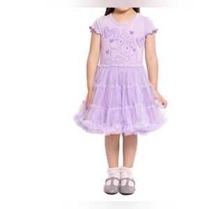 Bluey Toddler Girls' Graphic Tutu Dress with Short Sleeves